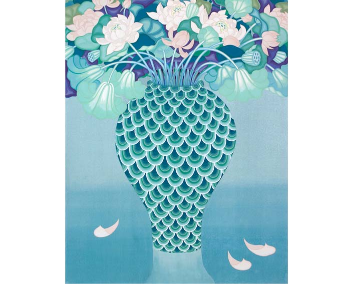 우수상 lutuses in the green vase.고아빈